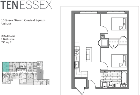 a floor plan of a bedroom apartment